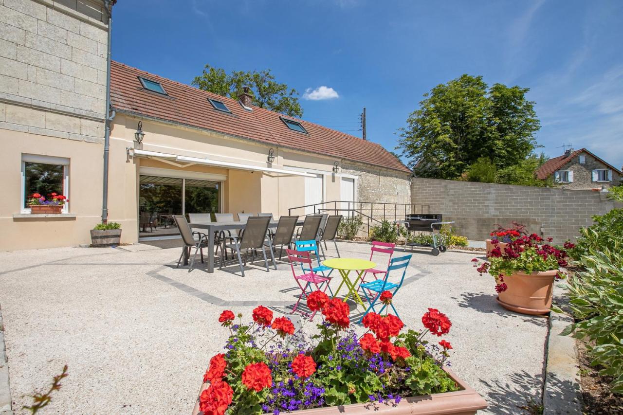 Les Ormes - Grande Maison Avec Jacuzzi Largny-sur-Automne Exterior foto